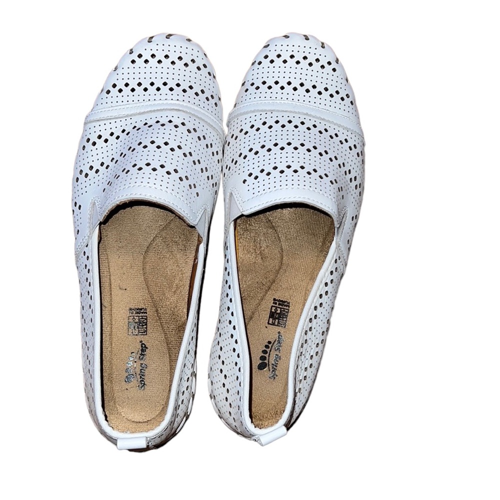 Spring Step White Leather Shoes Size 9.5